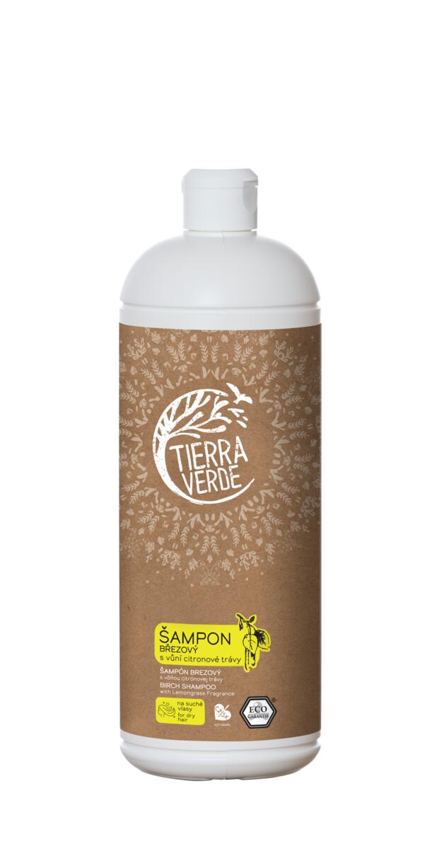 Březový šampon na suché vlasy s vůní citronové trávy